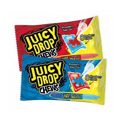 Bazooka - Juicy Drop Chews Strawberry & Raspberry (67g)