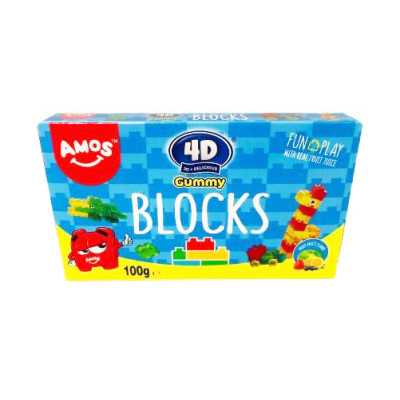 Amos - 4D Gummy Blocks (100g)