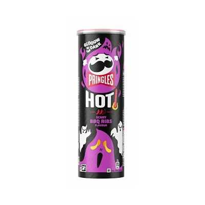 Pringles - Hot Scary BBQ Ribs Glow In The Dark (160g)